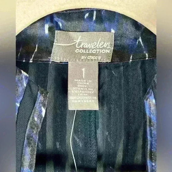 NWT Chico’s Travelers Collection Julianne Jacket India Ink Size 1 (Medium/8) - Picture 8 of 13